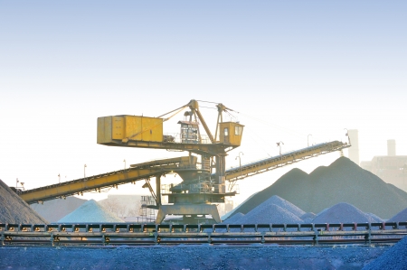 bucket wheel excavator for digging the brown coalの写真素材