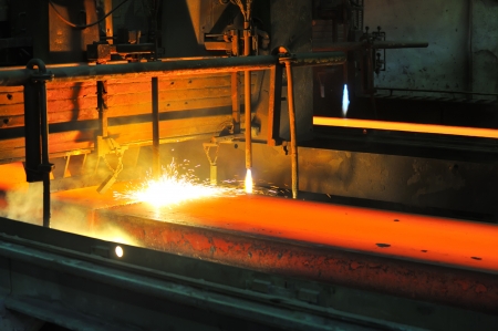 Gas cutting of the hot metal の写真素材