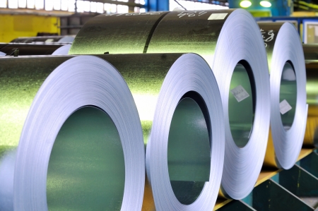 rolls of steel sheet の写真素材