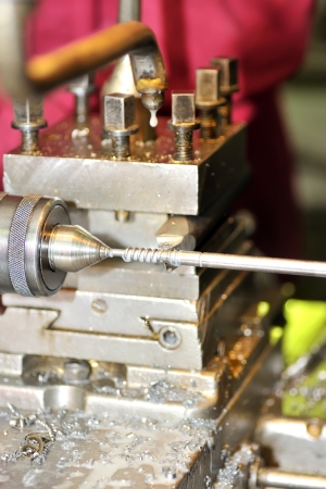 Turning lathe in actionの写真素材
