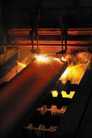 Gas cutting of the hot metalの写真素材