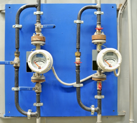 Connection detail of gas measurement and pipeの写真素材