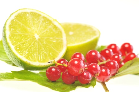 red currant  and lemonの写真素材