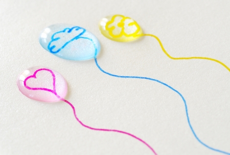 drops and balloons の写真素材
