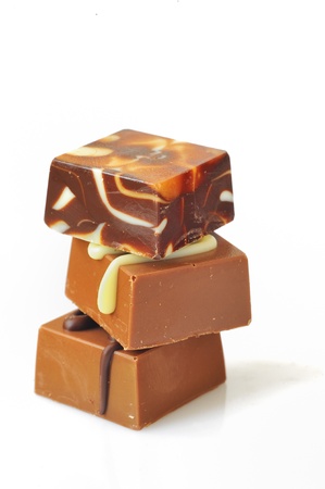 Chocolate candy stackedの写真素材