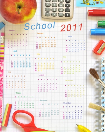 school thingsの写真素材