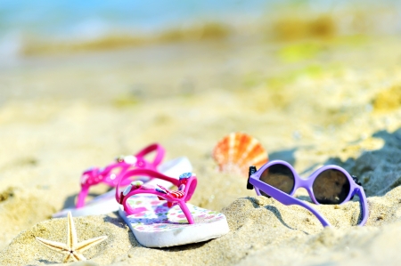 Children's beach accessoriesの写真素材