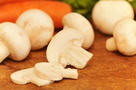 Champignons on backgroundの写真素材