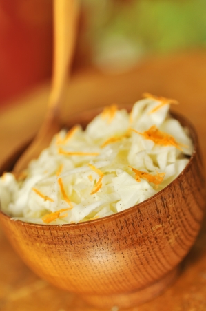 cabbage and carrot saladの写真素材