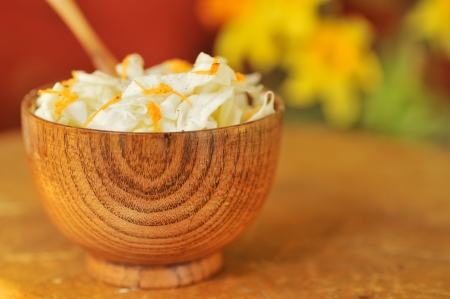 cabbage  and carrot saladの写真素材