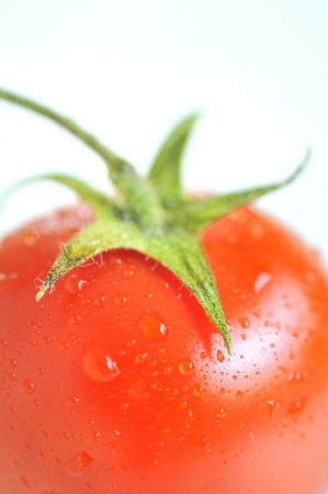 red tomato with water dropsの写真素材