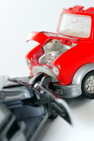 Two cars in an accident の写真素材