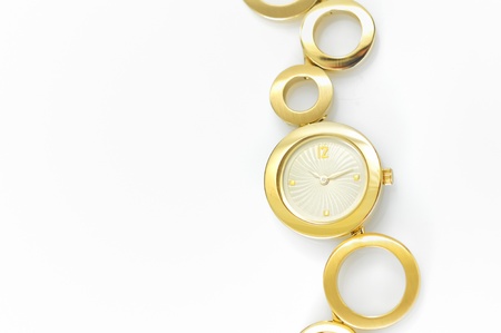 Luxury gold wristwatchの写真素材
