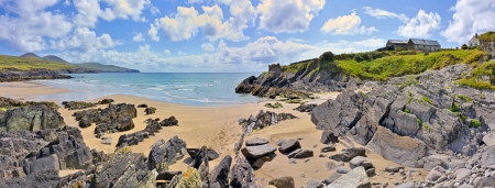 ireland landscape panorama shoot in summer timeの写真素材