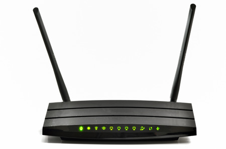 Wireless gigabit broadband router isolatedの写真素材
