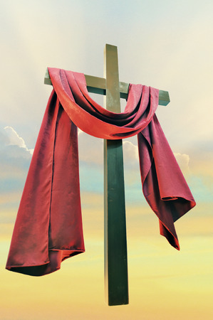 cross against the sky, closeupの写真素材