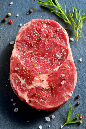 Raw fresh marbled meat Steakの写真素材