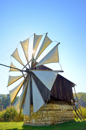 Medieval windmill in Sibiu, Romaniaの写真素材