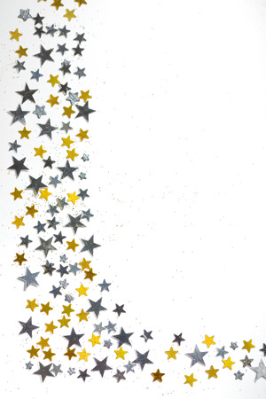 Abstract winter frame with starsの写真素材
