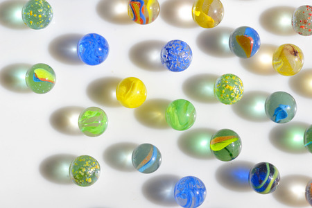 Macro marble balls with reflexionsの写真素材