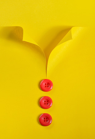 Abstract shirt from paper and buttonsの写真素材