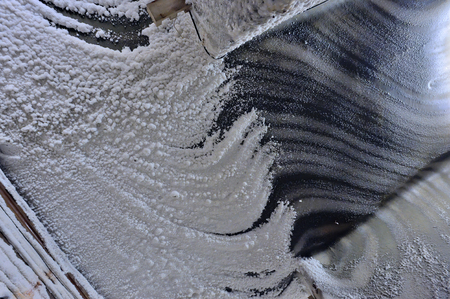Macro wall salt  inside of mine from Turda, Romaniaの写真素材