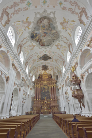 The Lucerne Jesuit  Catholic church in Lucerne, Switzerland - 24 July 2017のeditorial素材