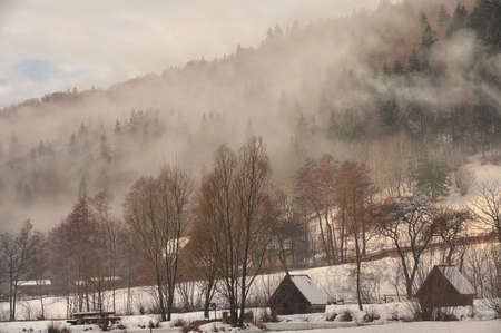 ÈicasÄu SikaszÃ³mezeje Harghita, Romania in winter timeの写真素材