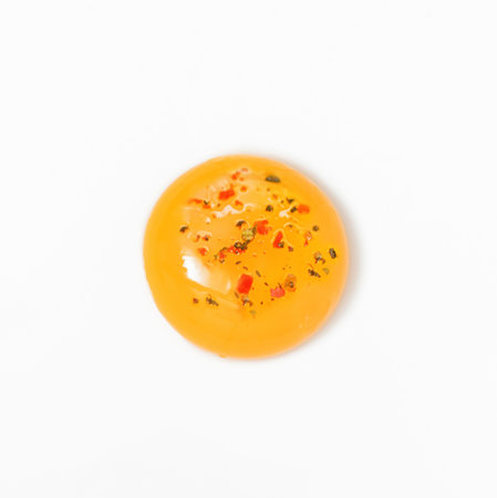 Abstract yellow yolk egg and square frameの写真素材