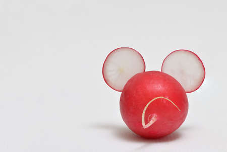 Creative Vegetable Little Mouse From Radishの写真素材