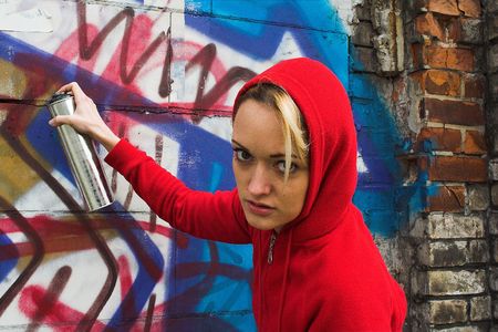 art graffit on the wallの写真素材