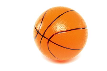 basketball toy on white backgroundの写真素材