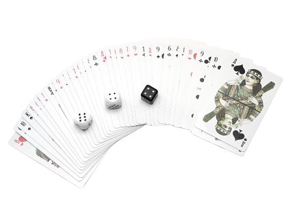 play cards isolated on whiteのeditorial素材