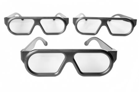 3d glasses isolated on white background