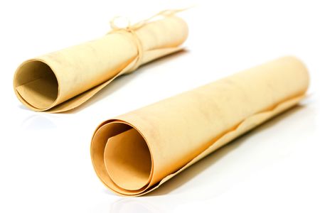 Scroll of old papperの写真素材