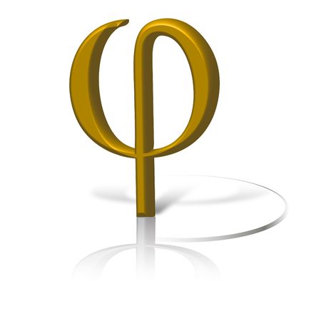 Golden symbol phi.の写真素材