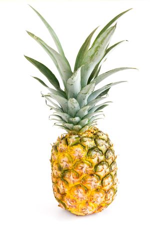 Pineapple isolated on whiteの写真素材