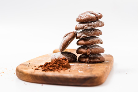 Homemade pastry cookies isolated on white backgroundの写真素材