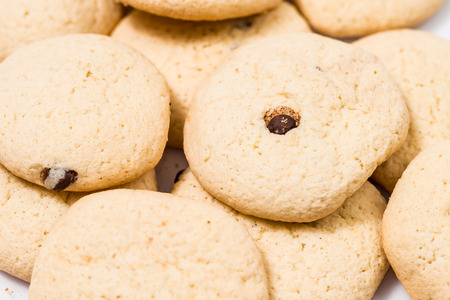 Homemade pastry cookies isolated on white background