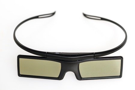 3D glasses isolated in white background. 3d cinema movie.の写真素材