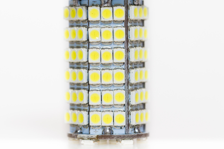Led bulb isolated on white background. Energy power saving.の写真素材