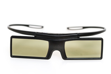 3D glasses isolated in white background. 3d cinema movie.の写真素材