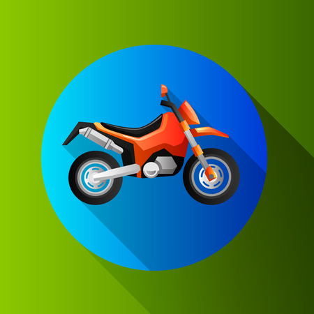 Flat Design Moto Icons.のイラスト素材