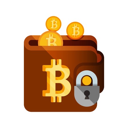 Bitcoin wallet vectorのイラスト素材
