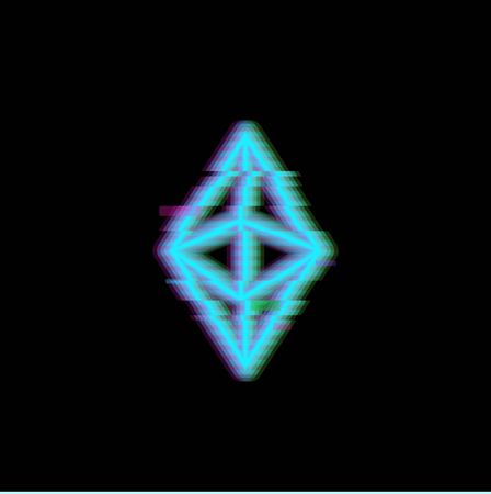 Ethereum crypto currency metal icon for apps and websites. Ethereum logo 3d illustration