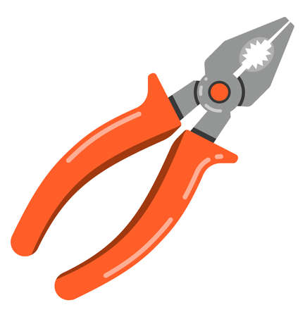 Pliers tool icon flat illustration of pliersのイラスト素材