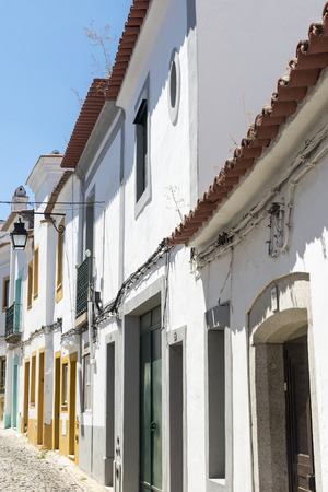 Street in Evora, Portugal. Since 1996, Evora is declared World Heritage by UNESCOの写真素材