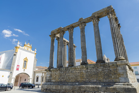 Temple roman in Evora, Portugal