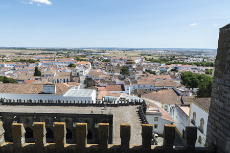 Evora view from the deck of the Cathedral of Evora, Portugalの写真素材
