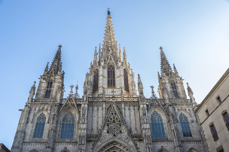 Barcelona Cathedral is dedicated to the Holy Cross and Saint Eulalia, patron saint of Barcelonaの写真素材